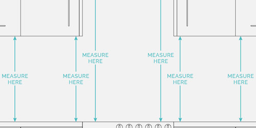 measure for your kitchen splashback diagram.