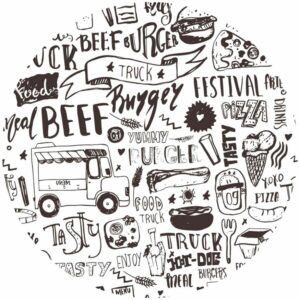 Fun Food Typography Splashback
