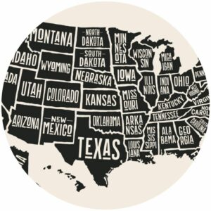 USA Poster Map Splashback