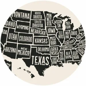 USA Poster Map Splashback
