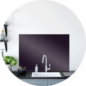 Aubergine Glass Splashback