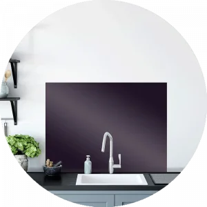 Aubergine Glass Splashback