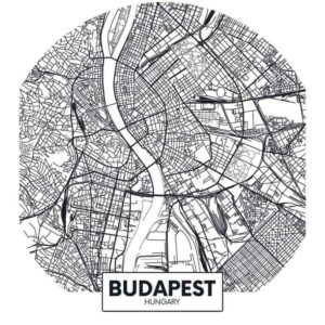 Budapest Map Splashback