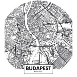 Budapest Map Splashback