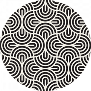 Concentric bold circles Splashback
