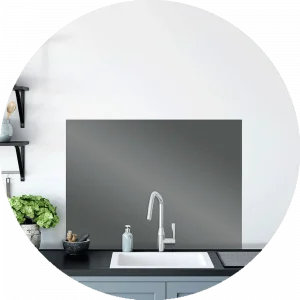 Concrete Glass Splashback