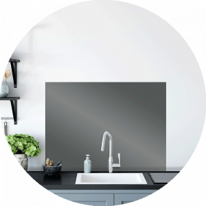 Concrete Glass Splashback Sample