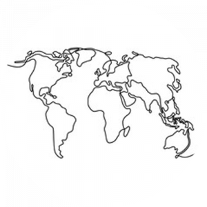 Continuous World Map Splashback