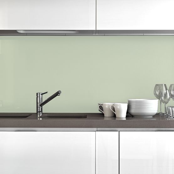 pastel coloured kitchen