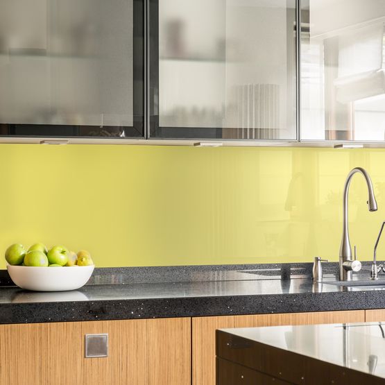 pastel coloured kitchen