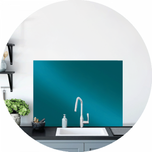 Deep Petrol Glass Splashback