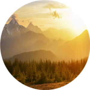 Golden Sunset Over Mountain Splashback