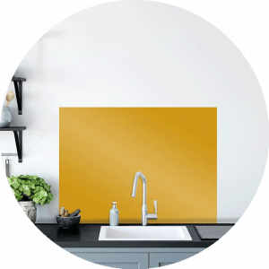 Golden sunshine Glass Splashback