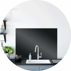 Graphite Glass Splashback