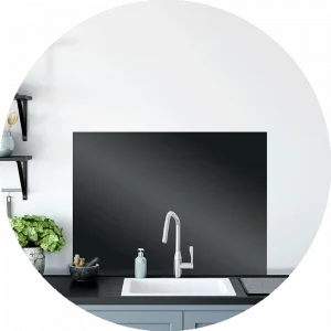 Graphite Glass Splashback