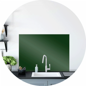 Green Fern Glass Splashback
