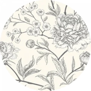 Illustrated Peonies Splashback