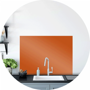 Kumquat Glass Splashback Sample
