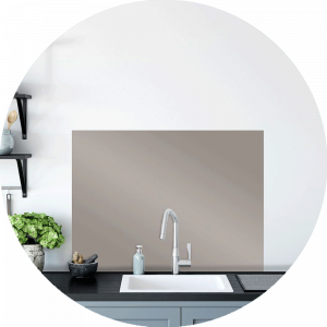 Pearl Grey Glass Splashback Sample