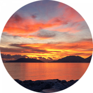 Red Sunset Splashback