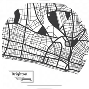 Retro Brighton Map Splashback