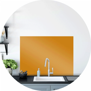 Saffron Glass Splashback Sample