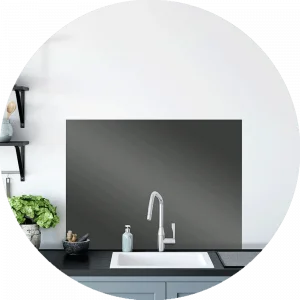 Steel Grey Glass Splashback