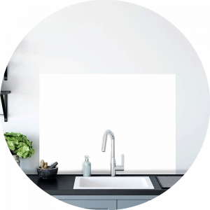 White Glass Splashback