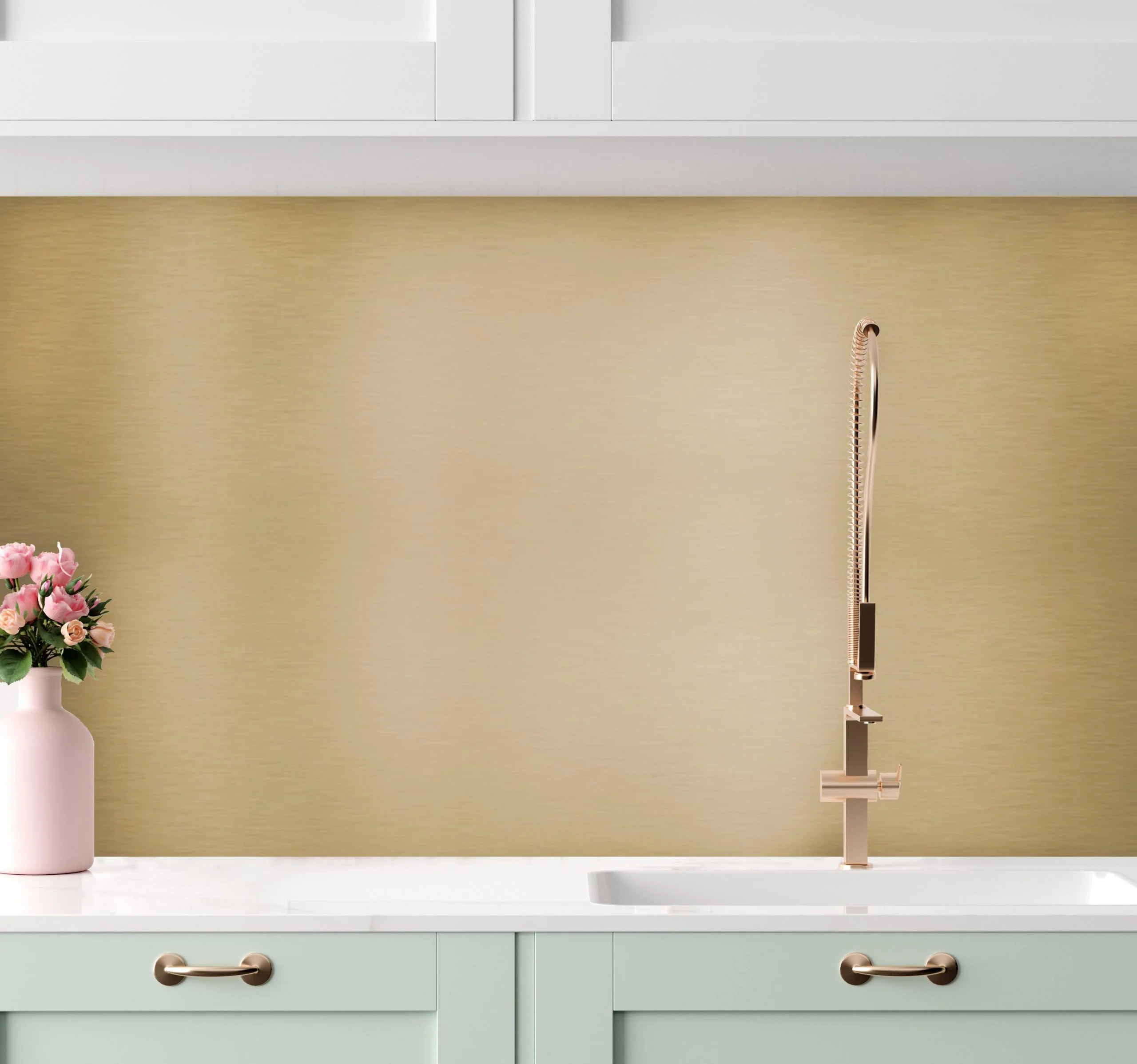 Gold Aluminium Composite Splashback