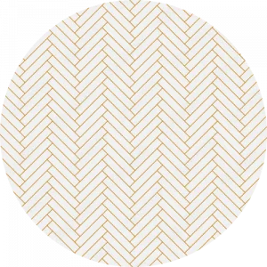 White and Orange Herringbone Printed Splashback