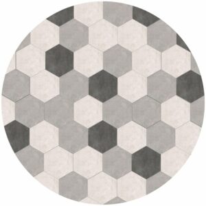 Neutral Hexagon Printed Tile Splashback