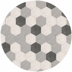 Neutral Hexagon Printed Tile Splashback