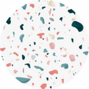 Colourful Terrazzo Printed Tile Splashback